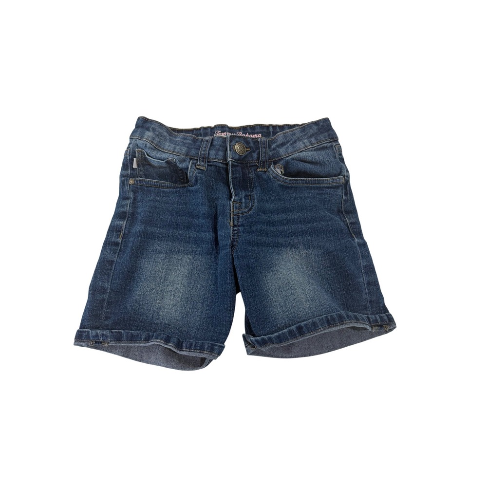 Tommy Bahama Girls Denim Shorts Medium Wash Adjustable Waist Size 12